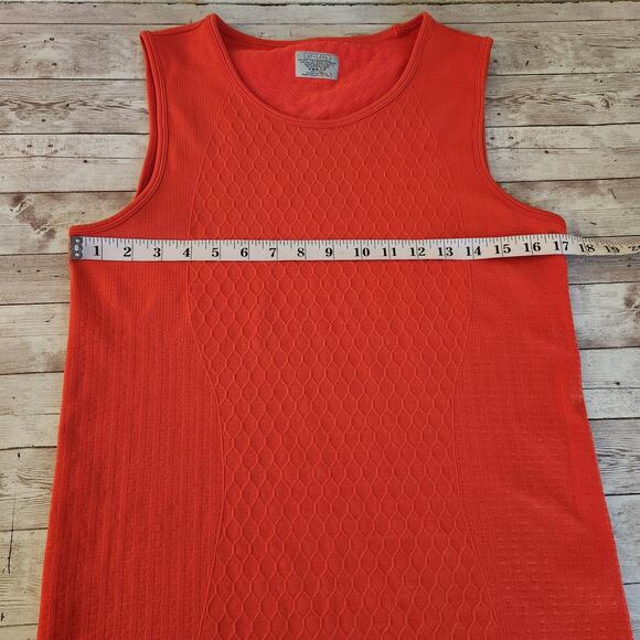 Athleta Seamless Sequence Textured Orange Tank Top Size Large - Picture 3 of 5